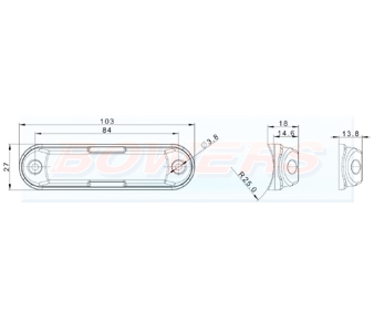 X Led Low Profile Amber Strobe Warning Light Flat Or Curved Bar